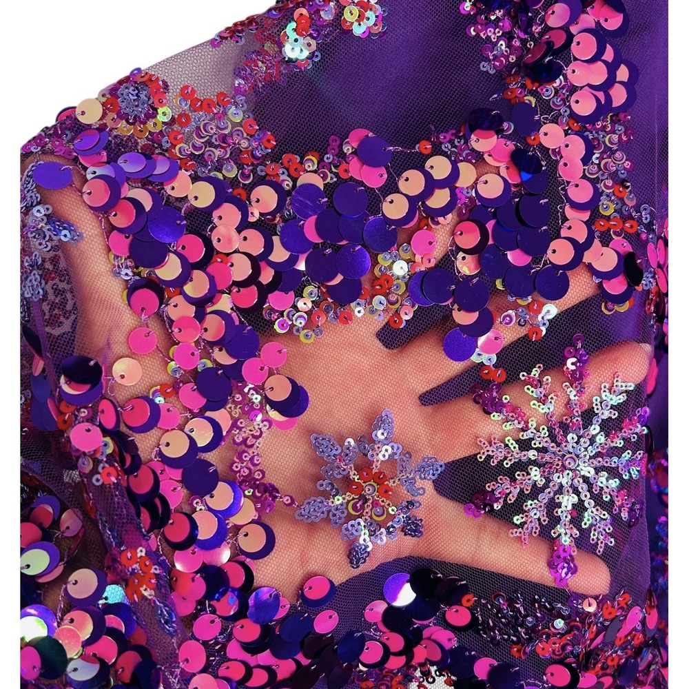 Helsi Anita Fairy Sequin Mini Dress Small HOCO Strapless Sheer Ethereal NEW - Picture 9 of 10